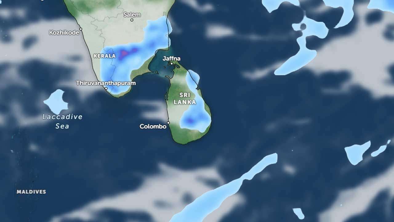 ප්රදේශ කිහිපයකට අද පස්වරුවේ වැසි හෝ ගිගුරුම් සහිත වැසි
