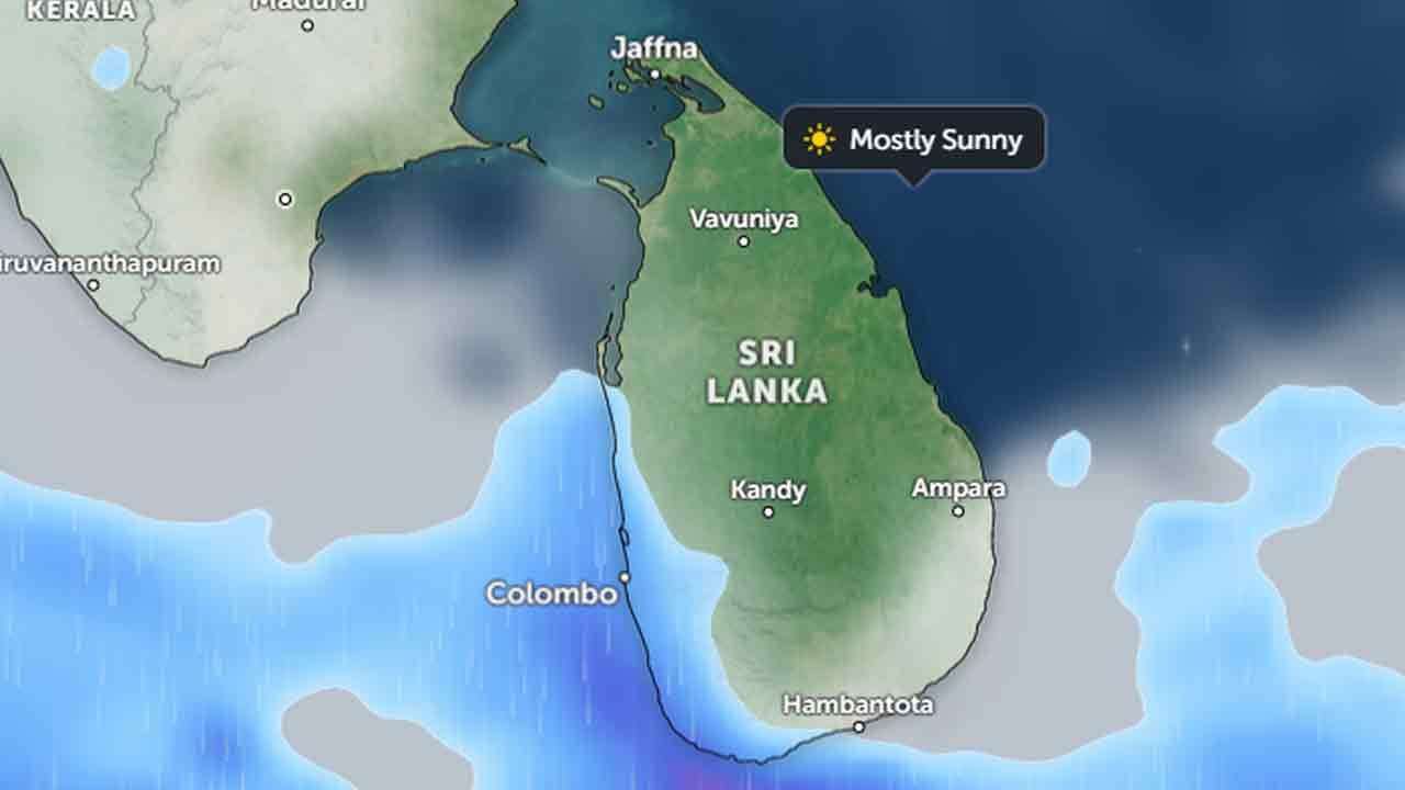 ප්රදේශ කිහිපයකට මි.මී 100 ඉක්මවූ තද වැසි