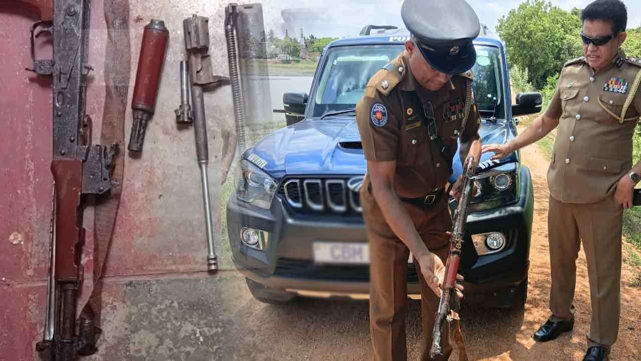 වවුනියාවේ වැවක තිබී ගිනිඅවියක් සහ පතොරම් හමුවෙයි