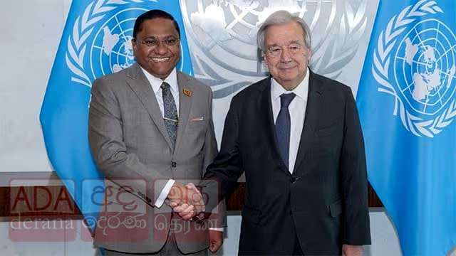 ඇමති විජිත එක්සත් ජාතීන්ගේ මහ ලේකම් හමුවෙයි