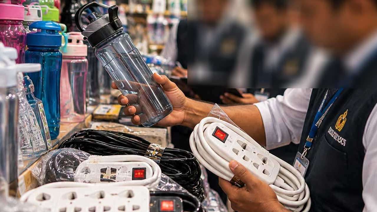 SLS නැති වතුර බෝතල් සහ වයර් කෝඩ් විකිණූ වෙළෙඳසැල් දෙකකට රු. 240,000ක දඩයක්