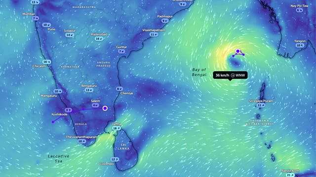 බෙංගාල බොක්ක ආශ්රිතව ප්රබල සුළි කුණාටුවක් ඇති වියහැකි බවට අනතුරු ඇඟවීම්