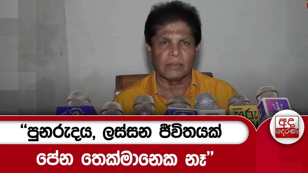 "පුනරුදය, ලස්සන ජීවිතයක් පේන තෙක්මානෙක නෑ''